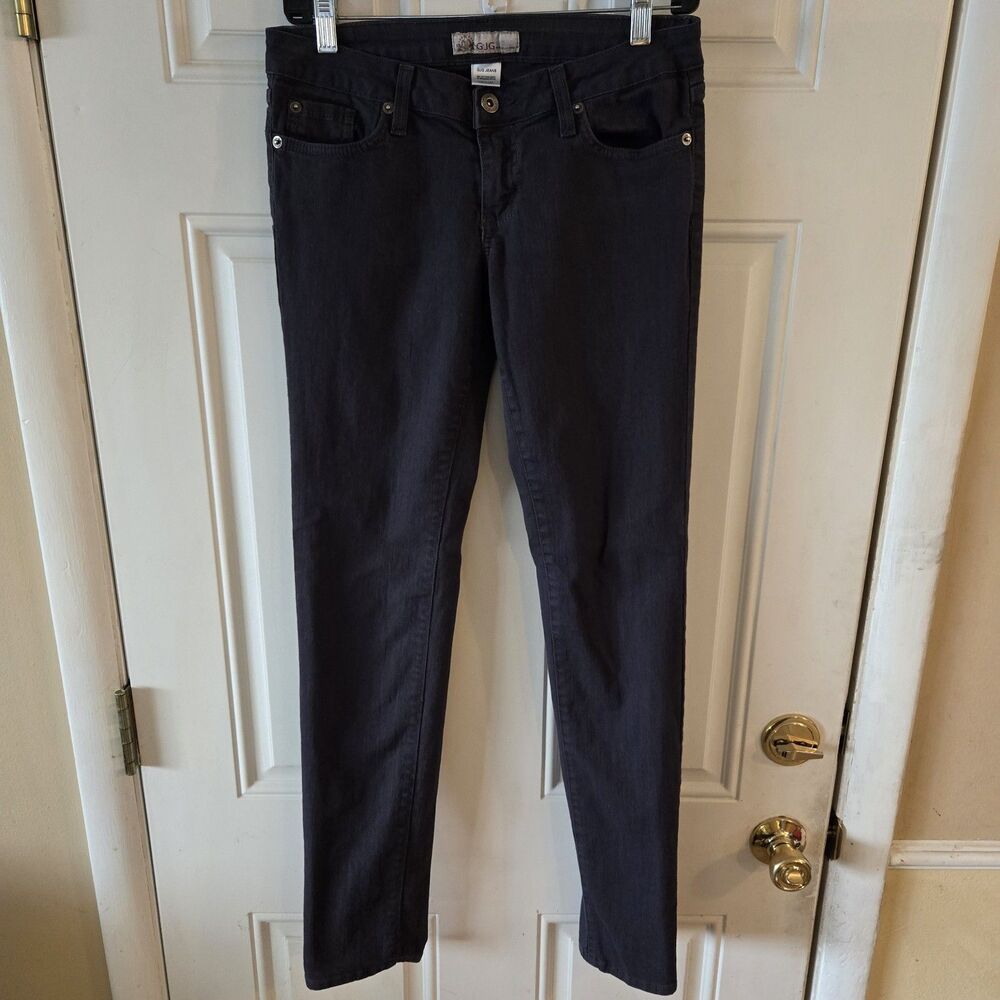 GJG Jeans USA Dark Wash Low Rise Skinny Jeans Womens 7 Y2K Stretch Denim 29x31.5
